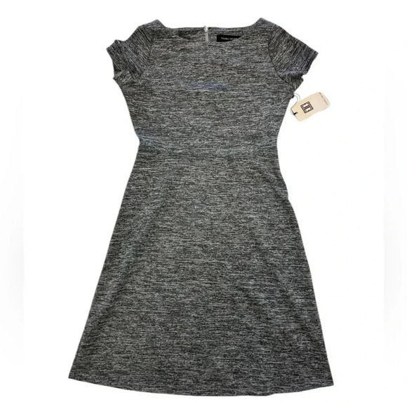 Ivanka Trump Grey Short Sleeve Heathered Grey Midi Dress Size 6 - Picture 5 of 12